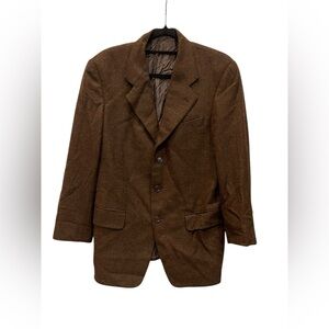 vintage Valentino/Saks Fifth Avenue men's sport coat brown wool tweed. 40B